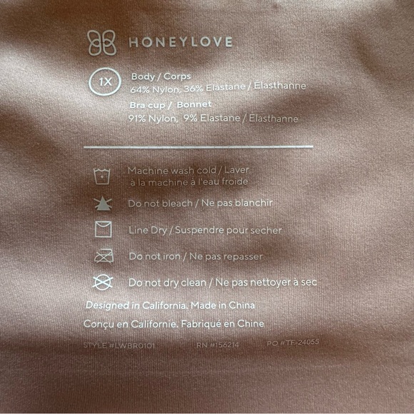 Honeylove V-Neck T Shirt Wireless Wide Strap Smooth Bra in Petal Pink Size 1X - Picture 8 of 8